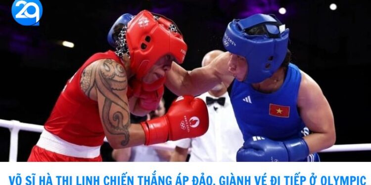 Võ sĩ Hà Thị Linh chiến thắng áp đảo, giành vé đi tiếp ở Olympic 2 Võ sĩ Hà Thị Linh chiến thắng áp đảo, giành vé đi tiếp ở Olympic